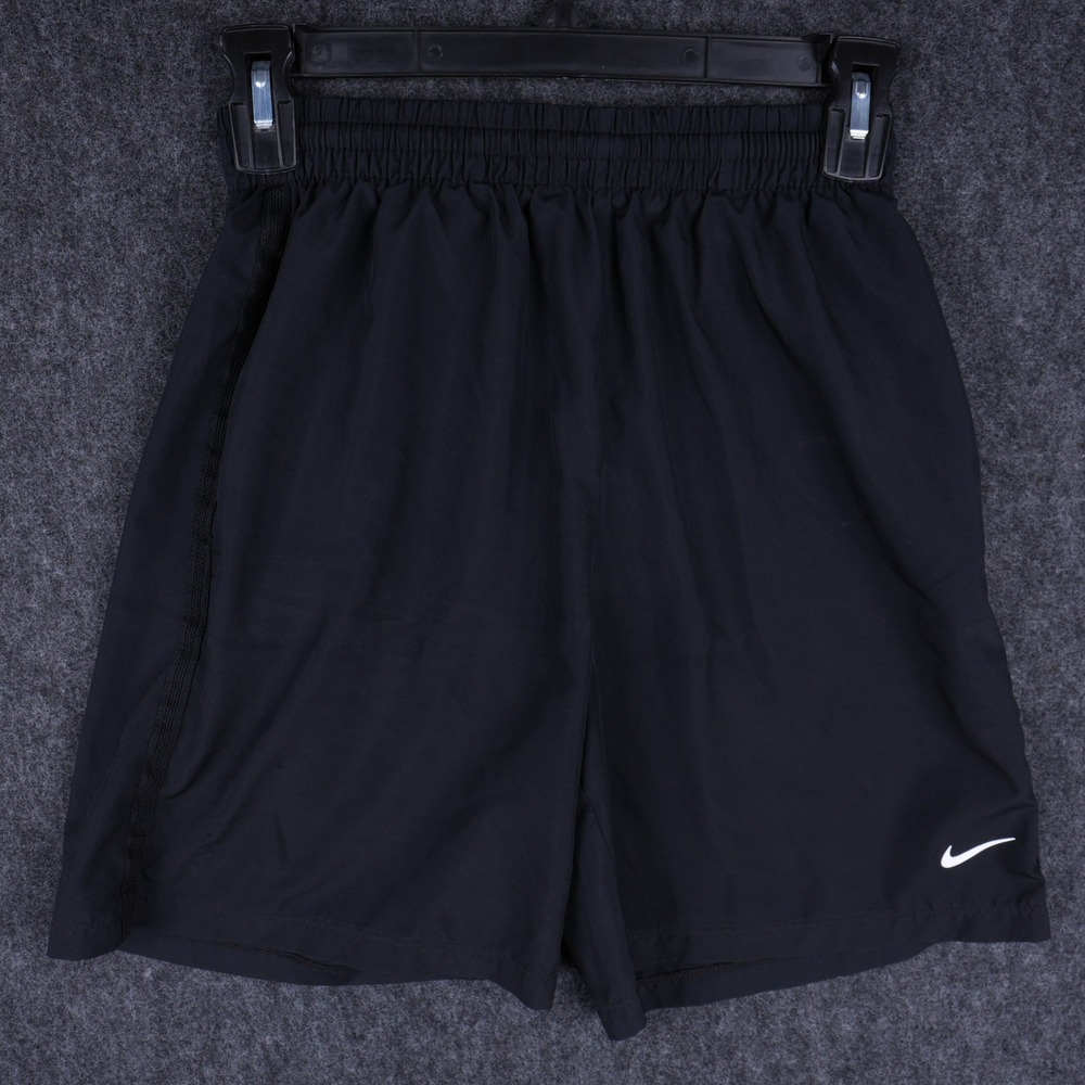 Nike Dri-FIT Athletic Shorts Kids Large Black Excellent Swoosh Logo Activewear